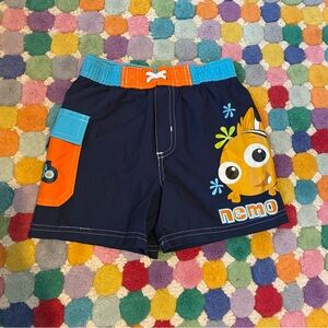 Finding Nemo Kids Swim Shorts - Navy and Orange